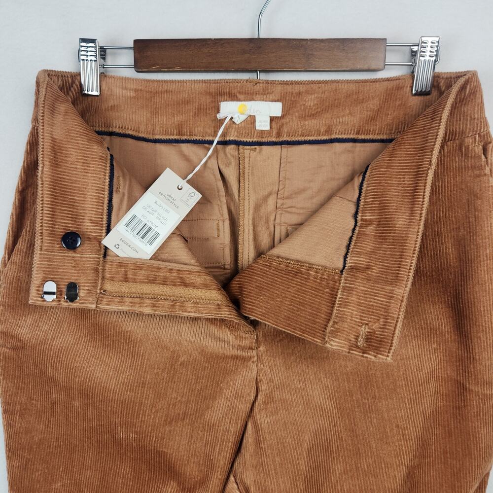 Boden Flare High Rise Corduroy Pants Dark Tan UK 14R US 10R R0180 NWT - Picture 5 of 16